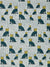 Graphic Leopard Pattern Printed Linen Cotton Canvas Home Decor Fabric by the meter or by the yard for curtains, blinds or upholstery in Petrol Blue and Chartreuse Yellow ships from Canada (USA)