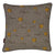 Graphic Leopard Pattern Linen Union Printed Decorative Throw Pillow in Dove Grey & Saffron Yellow 45x45cm (18x18")