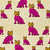 Graphic Leopard Pattern Printed Linen Cotton Canvas Home Decor Fabric by the meter or the yard for curtains, blinds-upholstery in Fuchsia Pink & Mustard Yellow ships from Canada (USA)