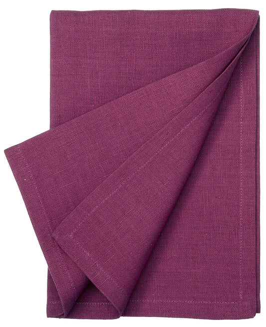 Cotton Linen Union Napkins in Burgundy Pink
