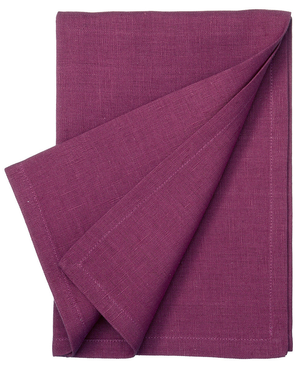 Cotton Linen Union Napkins in Burgundy Pink