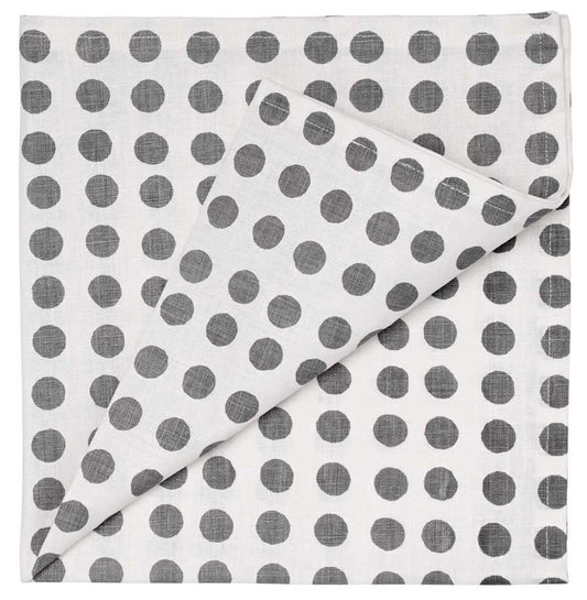 London Polka Dot Spotty Linen Cotton Napkins in Stone Grey Canada USA