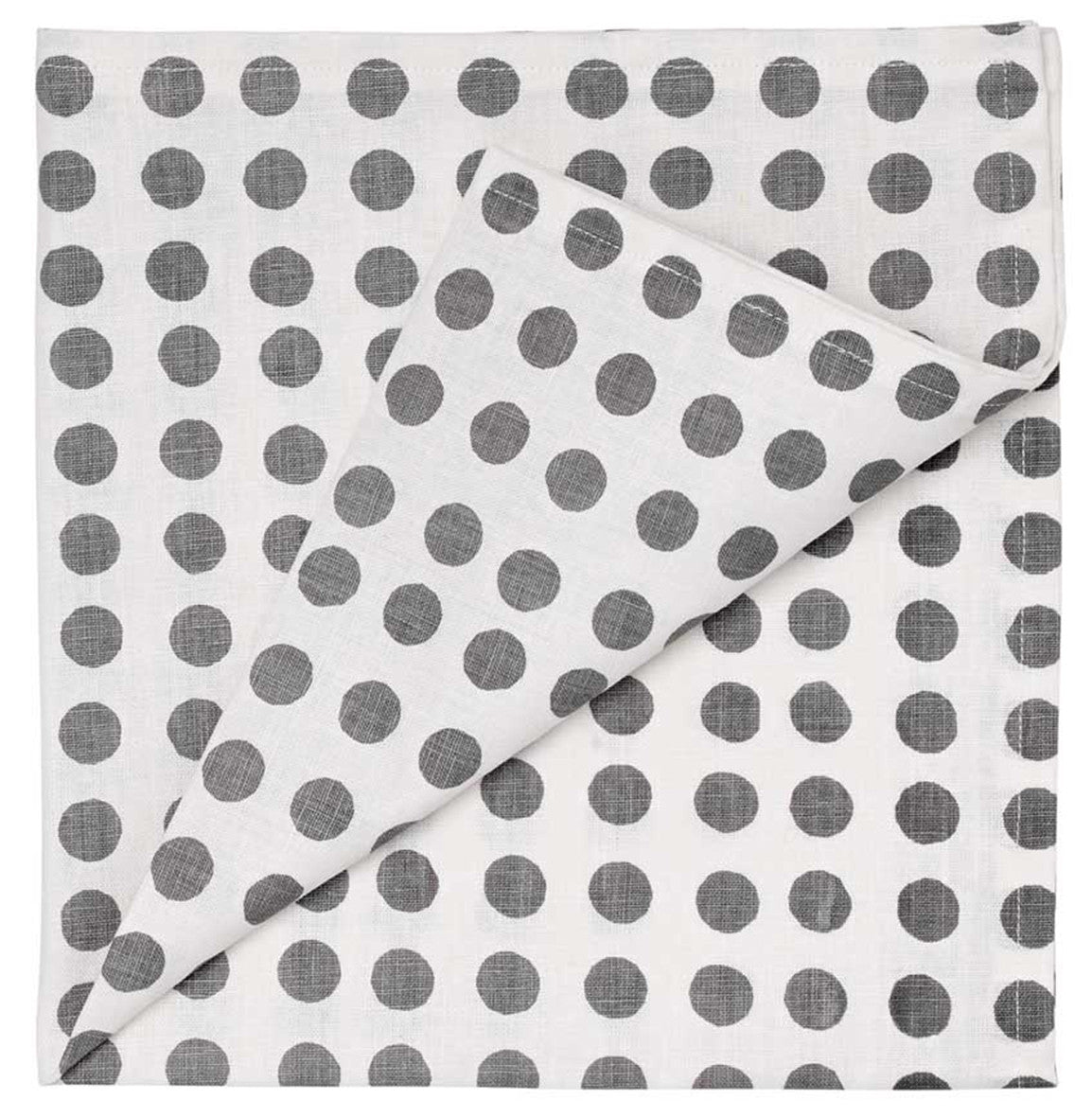 London Polka Dot Spotty Linen Cotton Napkins in Stone Grey Canada USA