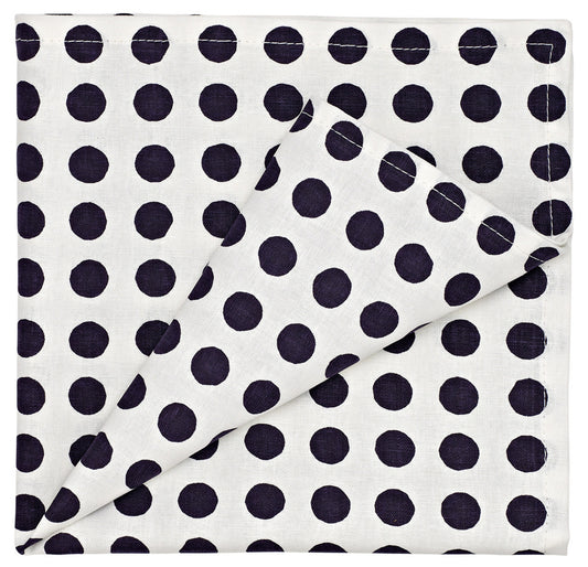London Polka Dot Pattern Napkins in Dark Aubergine Purple