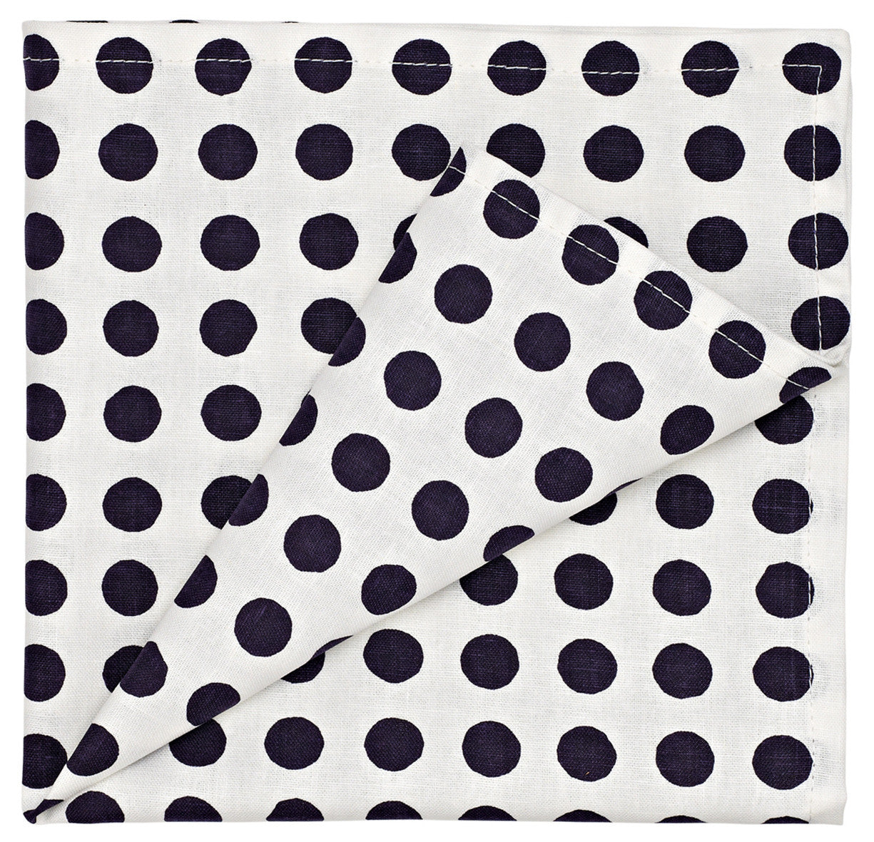 London Polka Dot Pattern Napkins in Dark Aubergine Purple