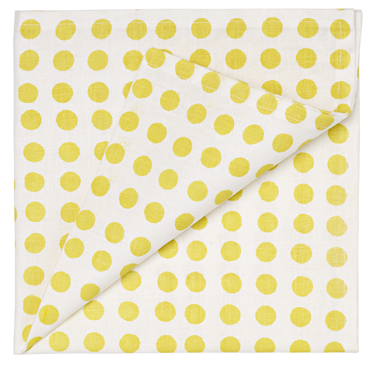 London Polka Dot Pattern Napkins in Bright Maize Yellow