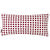 London Polka Dot Pattern Linen Cotton Rectangle Cushion - Vermilion Red 30x60cm