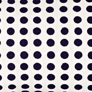 London Polka Dot Pattern Cotton Linen Home Decor Fabric by the Meter or by the yard  in Dark Aubergine Purple for curtains, blinds or upholstery ships from Canada (USA)