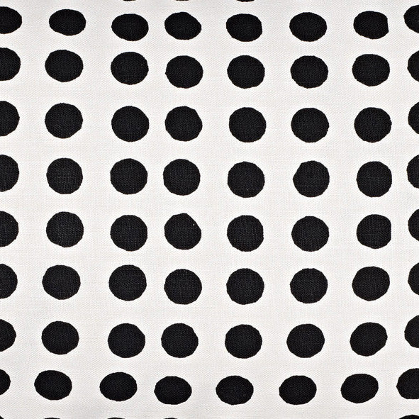London Polka Dot Pattern Cotton Linen Home Decor Fabric by the Meter or by the yard for curtains, blinds, upholstery in Black ships from Canada (USA)