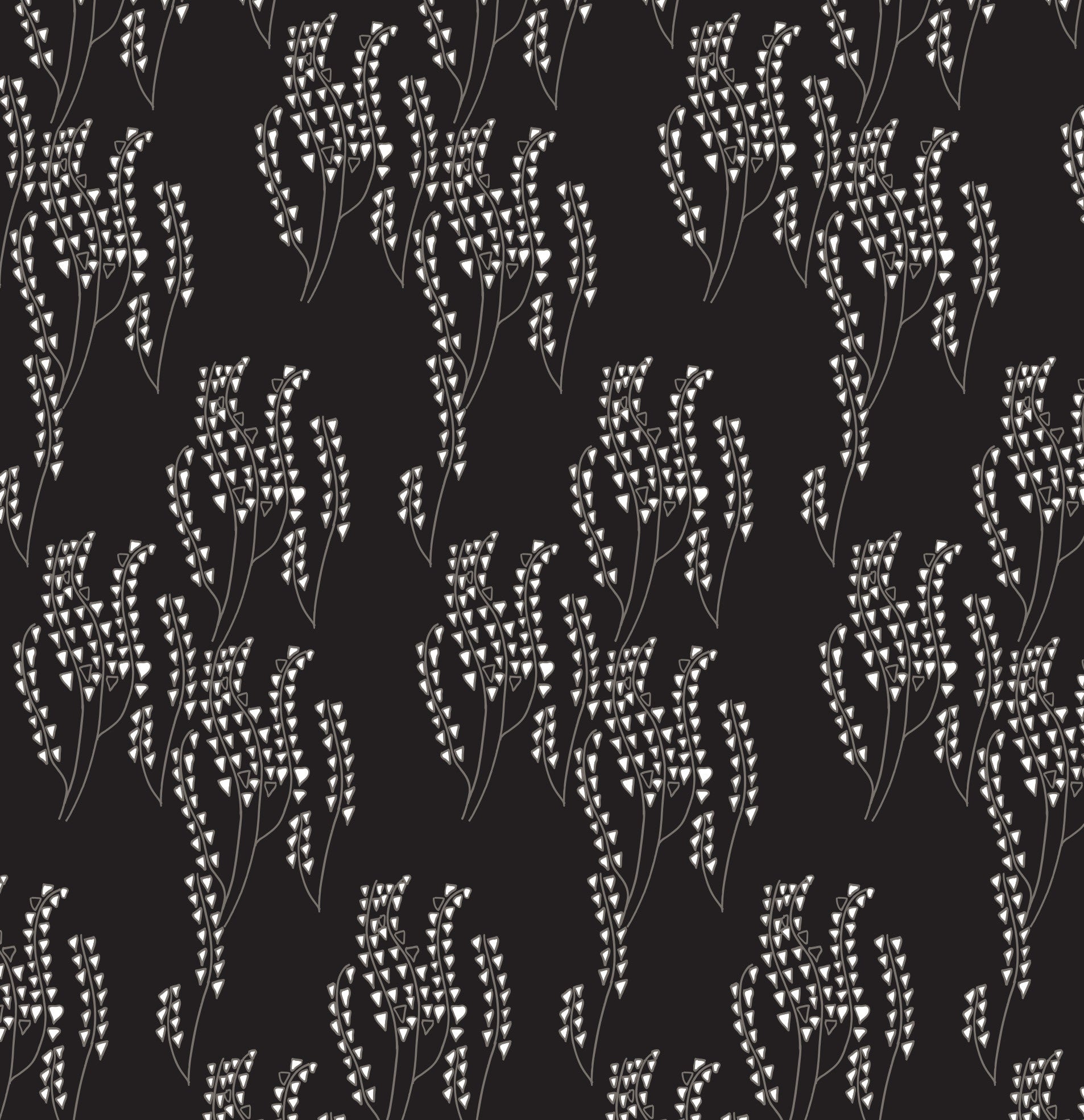 Maricopa Floral Pattern Linen Cotton Home Decor Fabric by yard or by the meter for curtains, blinds or upholstery - Black with grey ships from Canada (USA)
