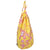 Miles Vintage Style Floral Pattern Linen Cotton Drawstring Laundry & Storage Bags in Lemon Yellow & Pink Ships from Canada (USA)
