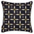 Navajo Ethnic Geometric Pattern Linen Cotton Decorative Throw Pillow in Black 45x45cm (18x18")