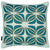 Nina Graphic Pattern Linen Cushion in Light Celeste Blue