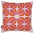 Nina Graphic Pattern Linen Cotton Cushion in Light Tea Rose Pink with Orange