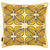 Nina Graphic Pattern Linen Cushion in Light Straw and Maize Yellow 45x45cm