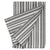 Palermo Ticking Stripe Cotton Linen Napkin in Stone Grey