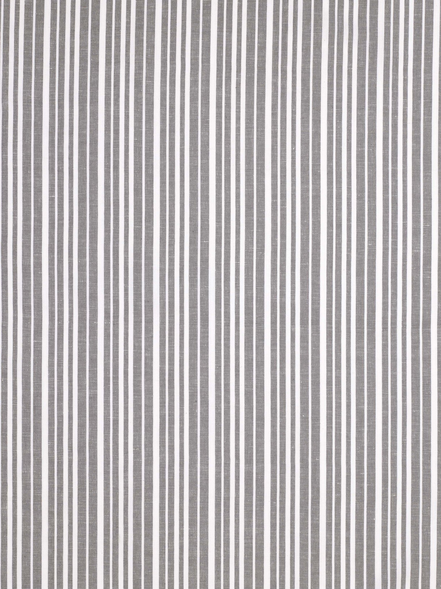 Palermo Ticking Stripe Cotton Linen Home Decor Fabric by the Meter or by the yard for curtains, blinds or upholstery in Stone Grey - ships from Canada (USA)
