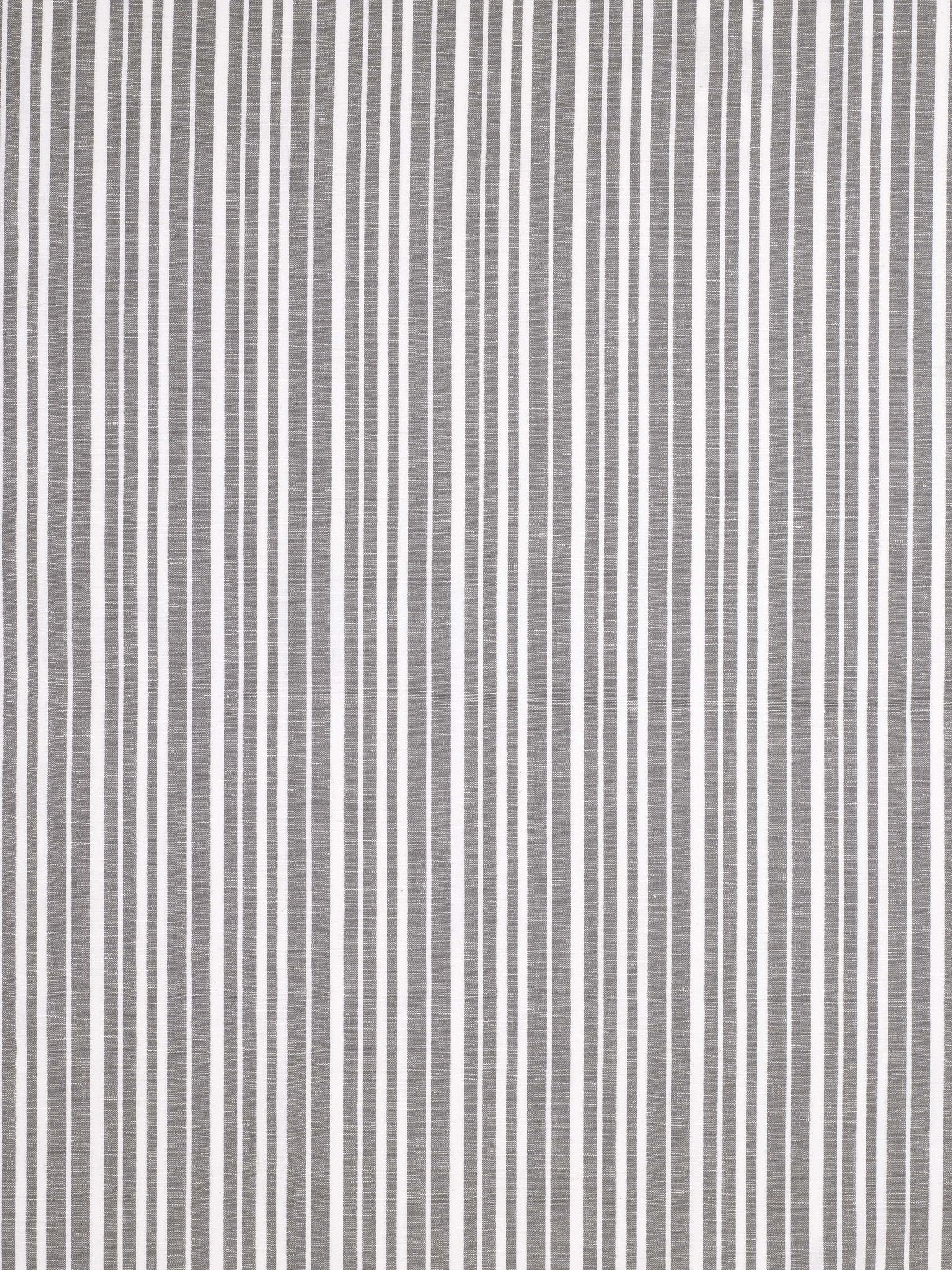 Palermo Ticking Stripe Cotton Linen Home Decor Fabric by the Meter or by the yard for curtains, blinds or upholstery in Stone Grey - ships from Canada (USA)