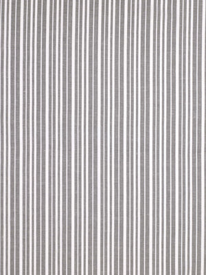 Palermo Ticking Stripe Cotton Linen Home Decor Fabric by the Meter or by the yard for curtains, blinds or upholstery in Stone Grey - ships from Canada (USA)