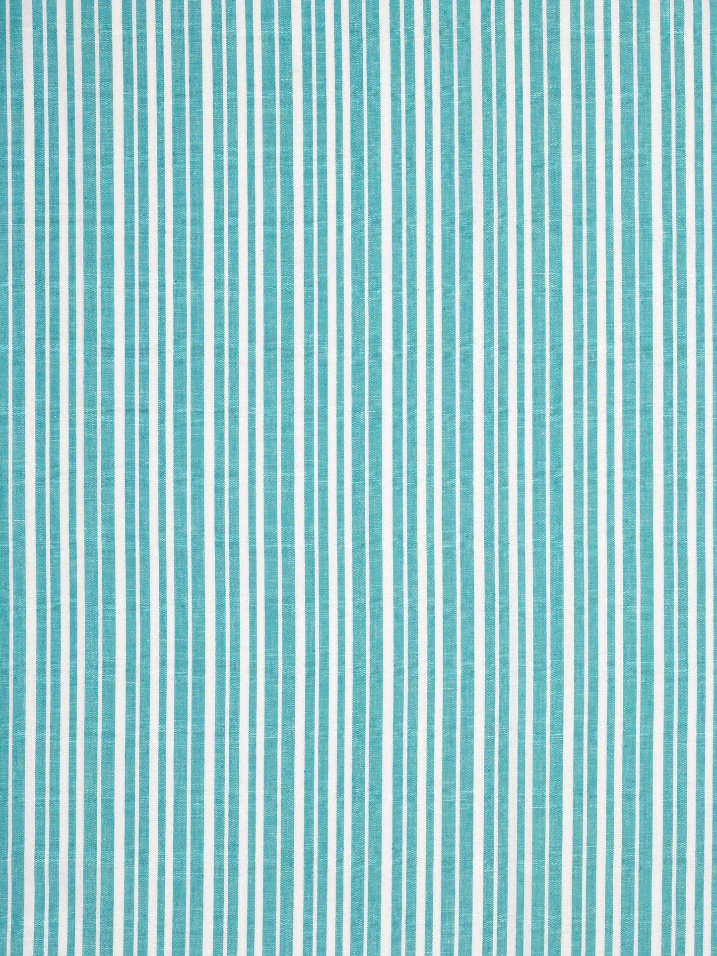 Palermo Ticking Stripe Cotton Linen Home Decor Fabric by the Meter or yard for curtains, blinds, upholstery in Pacific Turquoise Blue ships from Canada (USA)