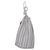 Palermo Ticking Yarn Dyed Stripe Cotton Linen Drawstring Laundry or storage bag in Stone Grey Ships from Canada (USA)