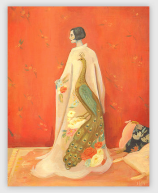 Peacock Kimono print by Emily Winfield-Martin ships from Canada worldwide 11x14" USA