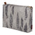 Graphic Tree Pattern Cotton Canvas Vanity Bag in Dove Grey & Black