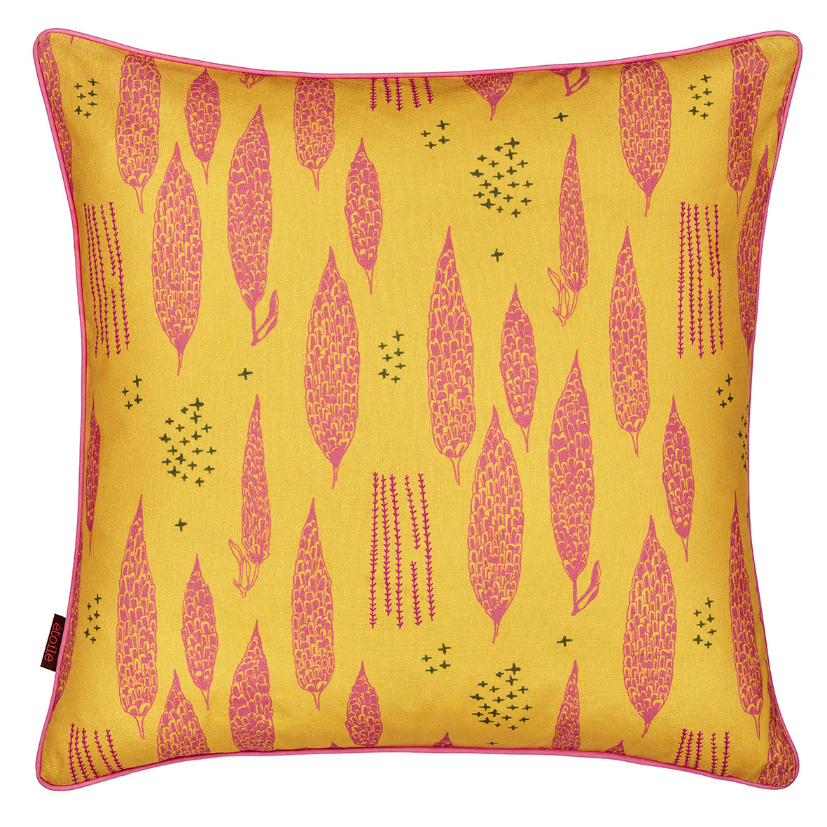 Poplar Throw Pillow - Mustard Yellow