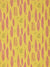 Graphic Rosemary Sprig Pattern Printed Linen Cotton Canvas Home Decor Fabric by the meter or yard for curtains, blinds or upholstery in Bright Mustard Yellow and Coral Pink ships from Canada (USA)