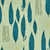 Graphic Rosemary Sprig Pattern Printed Linen Cotton Canvas Home Decor Fabric by the yard or the meter for blinds, curtains, upholstery in Light Eau de Nil Green and Turquoise Blue ships from Canada (USA)