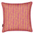 Graphic Rib Pattern Linen Union Printed Decorative Throw Pillow in Coral Pink and Mustard Yellow 45x45cm (18x18")