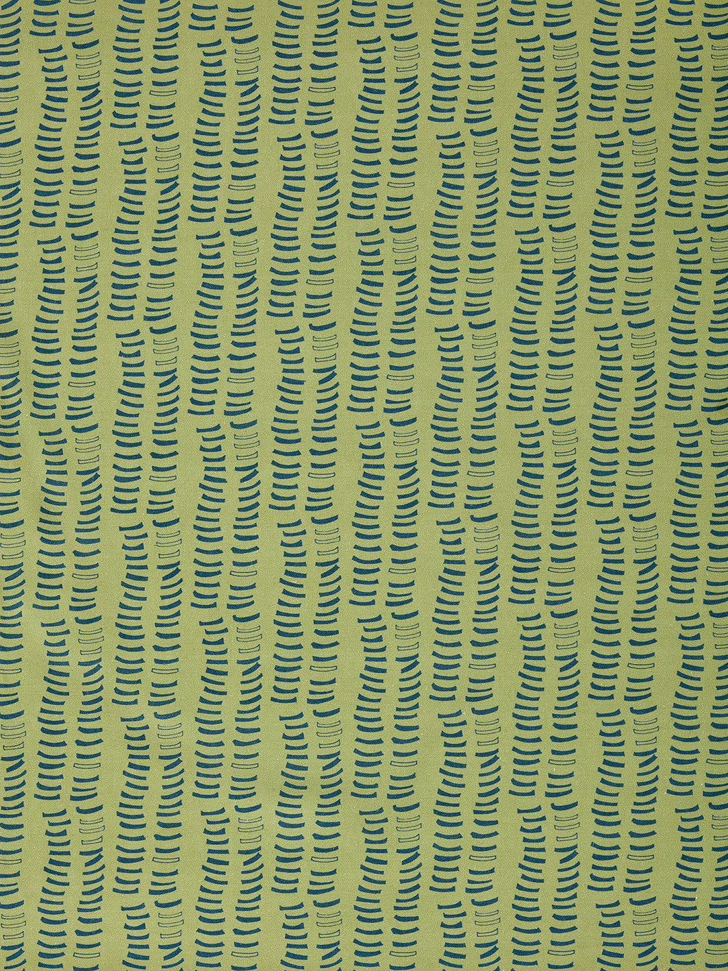 Graphic Rib Pattern Pattern Screen Printed Linen Cotton Canvas Home Decor Curtain blind upholstery Fabric in Antique Moss Green and Dark Petrol Blue Canada USA