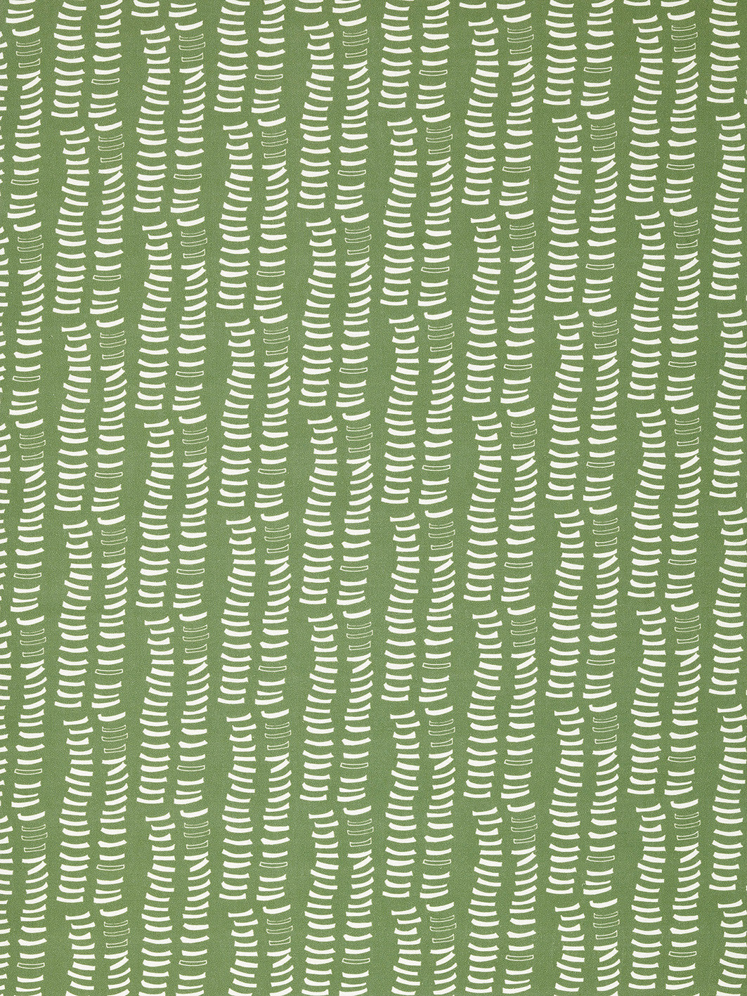 Graphic Rib Pattern Pattern Screen Printed Linen Cotton Canvas Fabric in Light Avocado Green and White