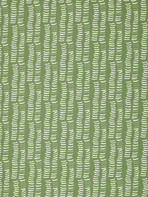 Graphic Rib Pattern Pattern Screen Printed Linen Cotton Canvas Fabric in Light Avocado Green and White