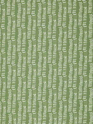 Graphic Rib Pattern Pattern Screen Printed Linen Cotton Canvas Fabric in Light Avocado Green and White