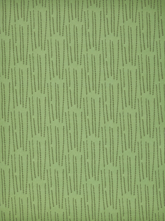 Graphic Rosemary Sprig Pattern Printed Linen Cotton Canvas Home Decor Fabric by the meter or the yard for curtains, blinds or upholstery in Light Avocado Green & Olive Green ships from Canada (USA)