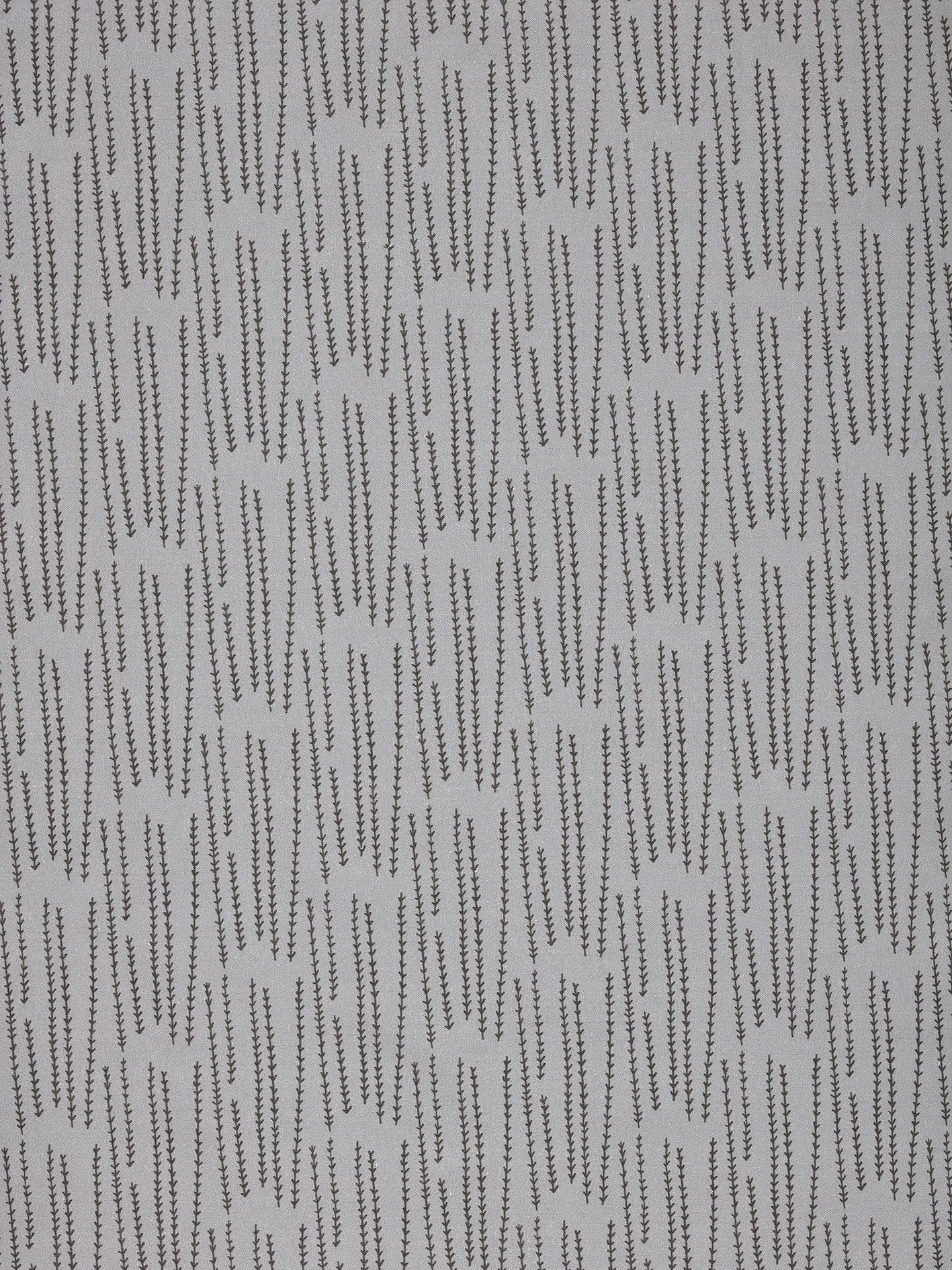 Graphic Rosemary Sprig Pattern Printed Linen Cotton Canvas Home Decor Fabric by the meter or yard in Light Dove Grey & Dark Stone Grey for curtains, blinds or upholstery ships from Canada (USA)