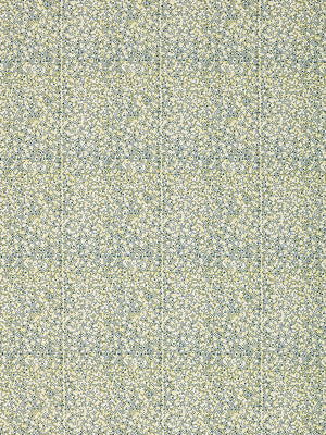 Multicolour Spots Pattern Printed Linen Cotton Canvas Home Decor Interiors Fabric by the meter or yard for curtains, blinds or upholstery in Dark Petrol Blue and Bright Chartreuse Yellow ships from Canada (USA)
