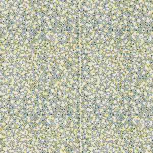 Multicolour Spots Pattern Printed Linen Cotton Canvas Home Decor Interiors Fabric by the meter or yard for curtains, blinds or upholstery in Dark Petrol Blue and Bright Chartreuse Yellow ships from Canada (USA)