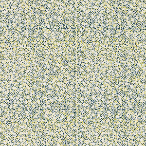 Multicolour Spots Pattern Printed Linen Cotton Canvas Home Decor Interiors Fabric by the meter or yard for curtains, blinds or upholstery in Dark Petrol Blue and Bright Chartreuse Yellow ships from Canada (USA)