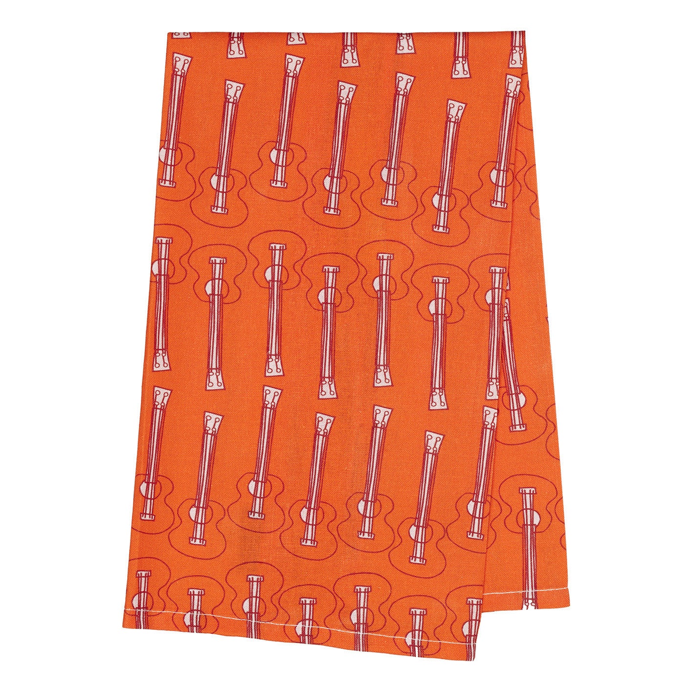 Ukelele Tea Towel - Pumpkin Orange