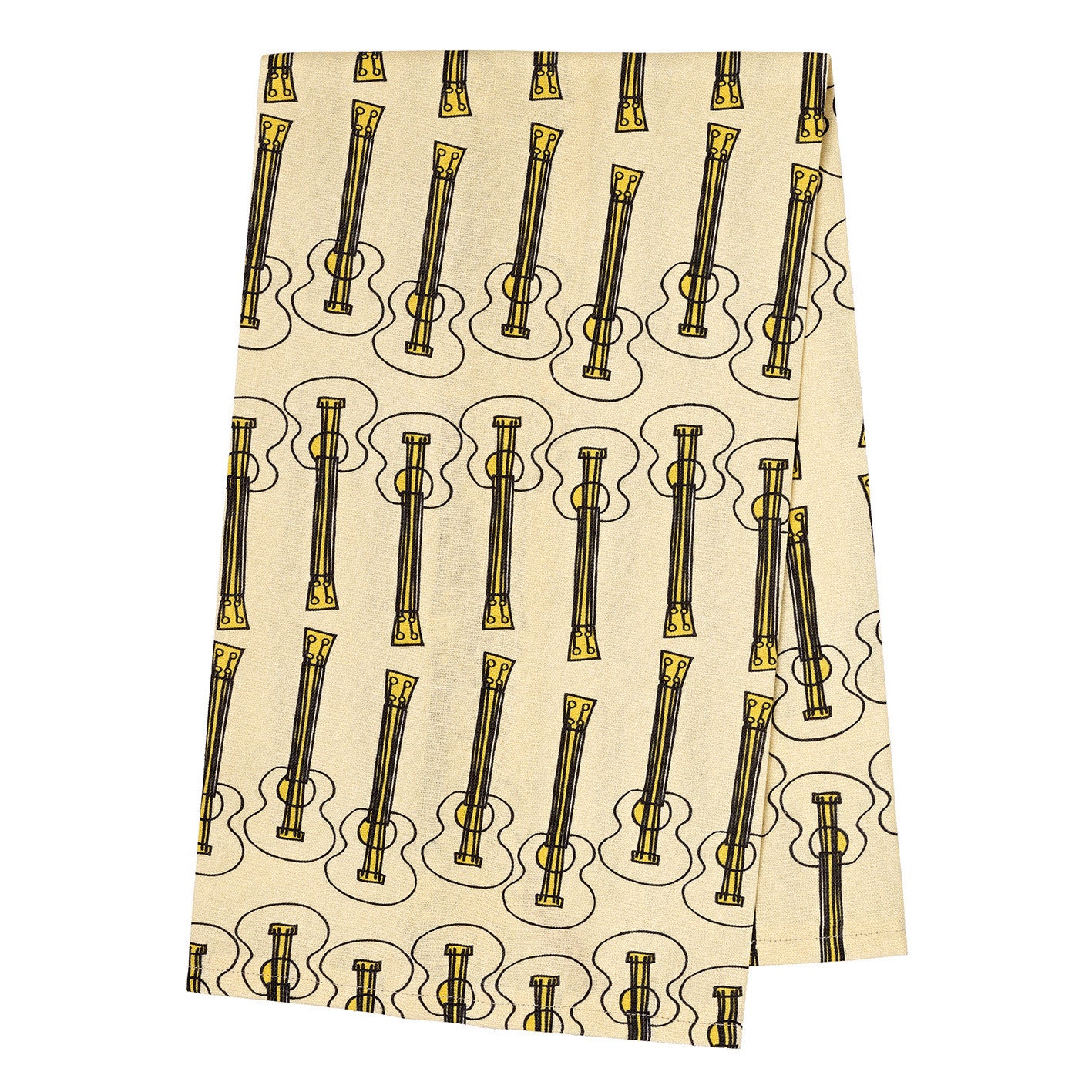 Ukelele Tea Towel - Straw Yellow