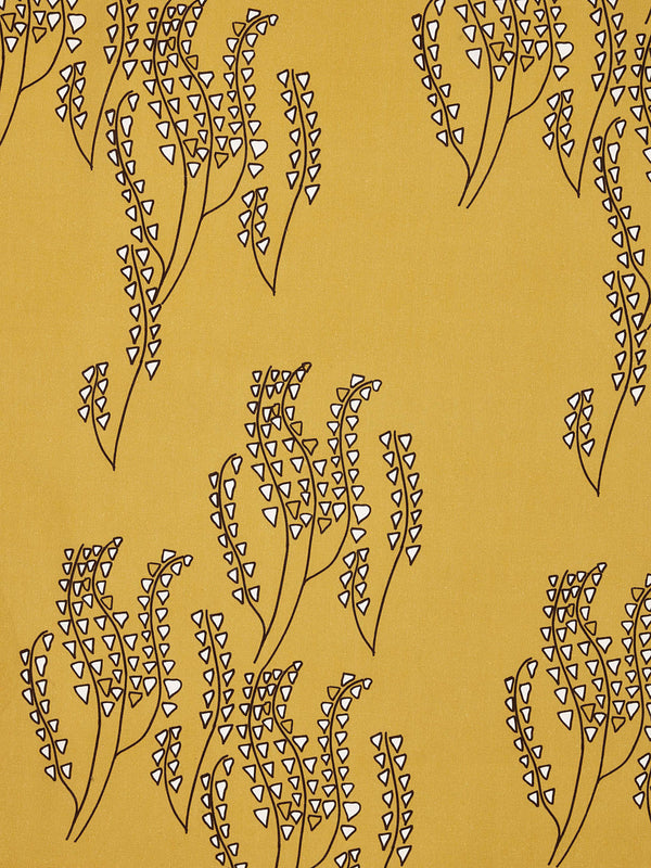 Yuma Graphic Floral Pattern Home Decor Fabric by the meter in Gold mainandmerseyhomestore.ca