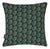 Graphic Tree Pattern Printed Linen Union Decorative Throw Pillow in Dark Moss Green 45x45cm (18x18")