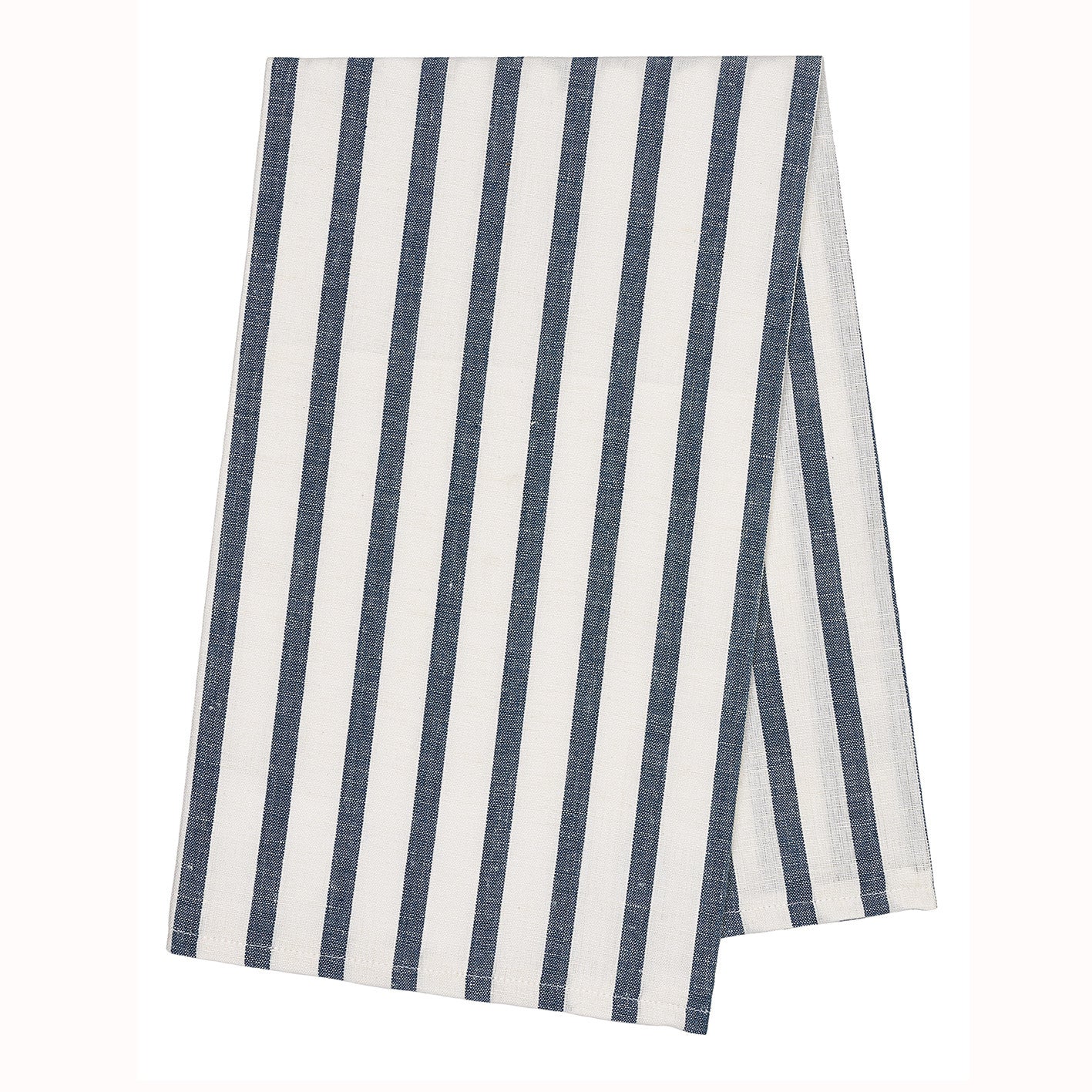 Autumn Stripe Tea Towel - Petrol Blue