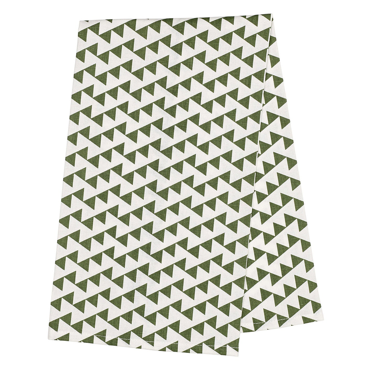 Bunting Tea Towel - Olive Green