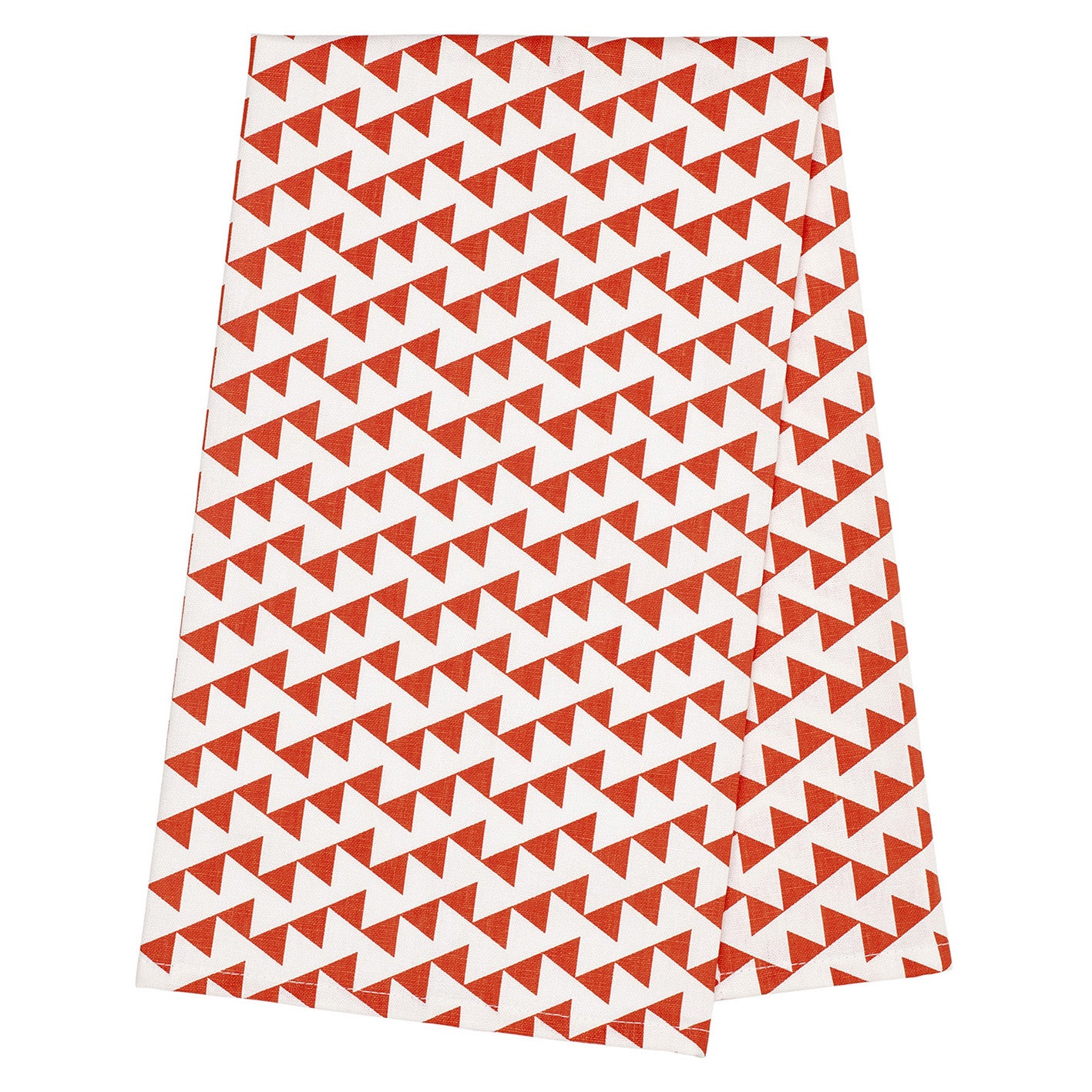 Bunting Tea Towel - Pumpkin Orange