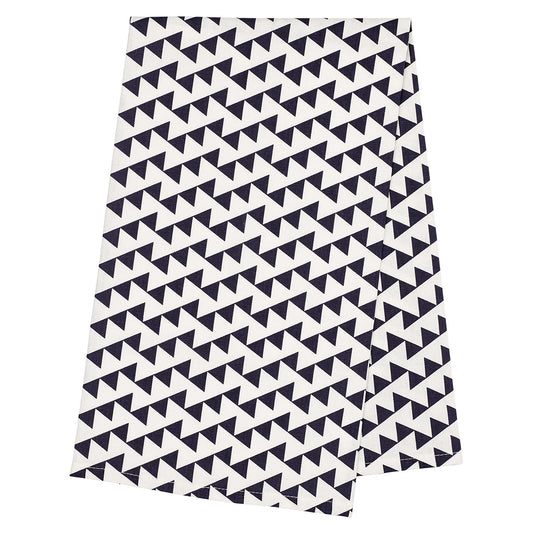 Bunting Tea Towel - Aubergine Purple