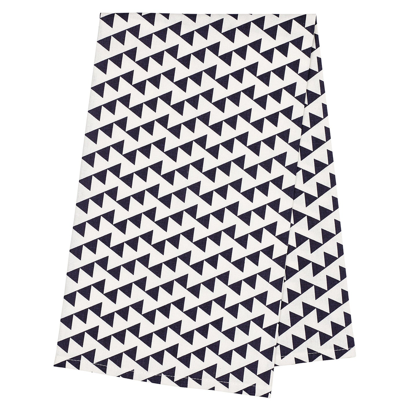 Bunting Tea Towel - Aubergine Purple