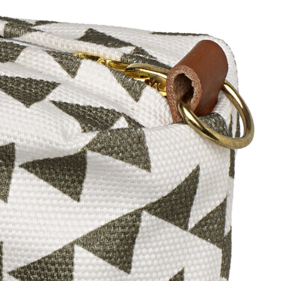 Bunting Geometric Pattern Canvas Wash Toiletry Travel, shaving kit & Cosmetic Bag - Olive Green Canada (USA)